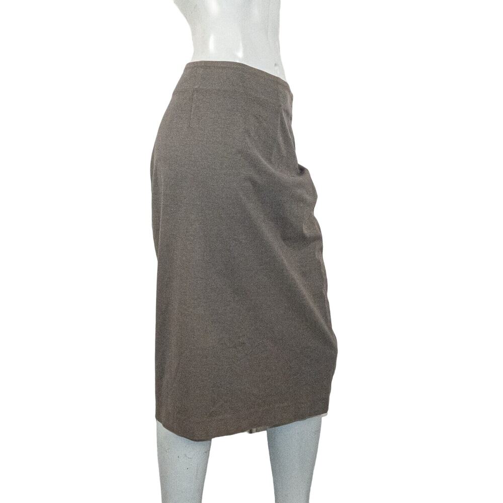 YOHJI YAMAMOTO Pencil Skirt tan gray cotton made in Italy size 48 32 - Picture 6 of 12